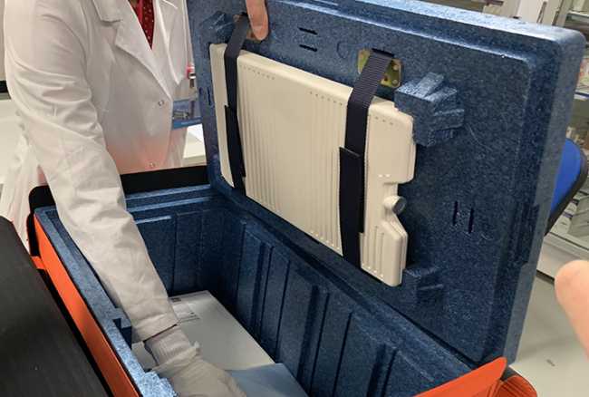 vaccino scatola refrigerata