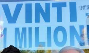 vinti milione cartello