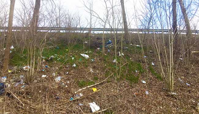 rifiuti superstrada pendio